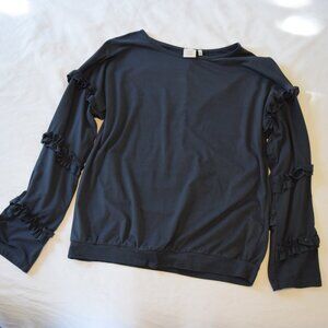 Good Luck Gem Ruffle Sleeve Shirt